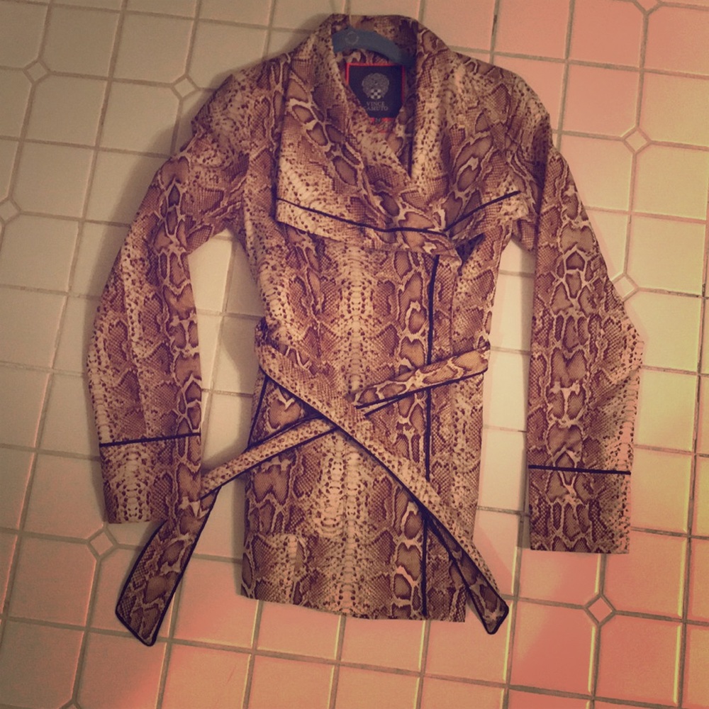 Snake Skin Patterned Rain Jacket